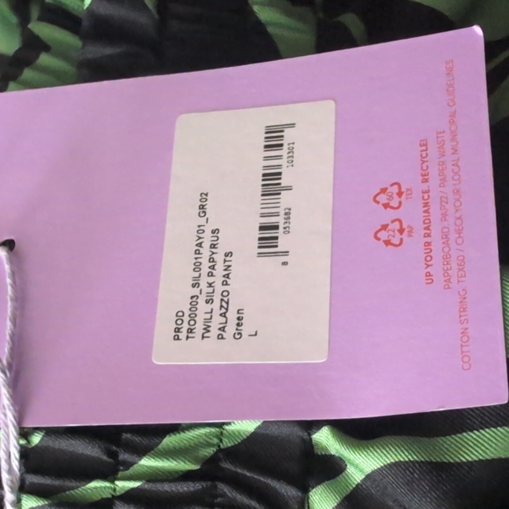 New La DoubleJ Papyrus Green in Silk Twill Palazzo Pants And Pinup Headband - Picture 5 of 8